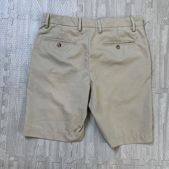Greg Norman Shorts Mens 32 Khaki Performance Golf Flat Front Chino Slash Pockets - Picture 9 of 11